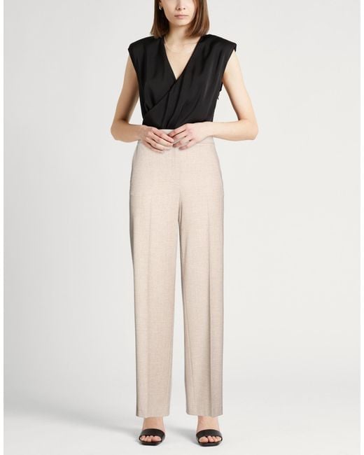 Peserico White Pants Virgin Wool, Viscose, Polyamide, Elastane, Polyester