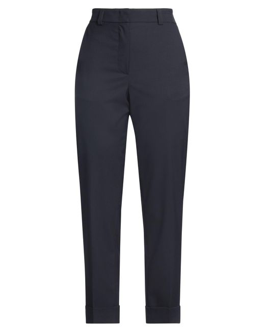 Peserico Blue Easy Pants Polyester, Viscose, Elastane