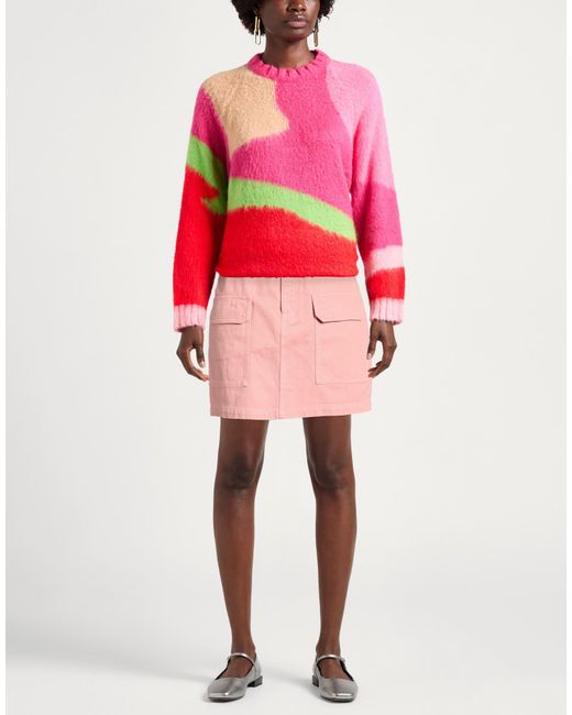Maison Kitsuné Pink Denim Skirts