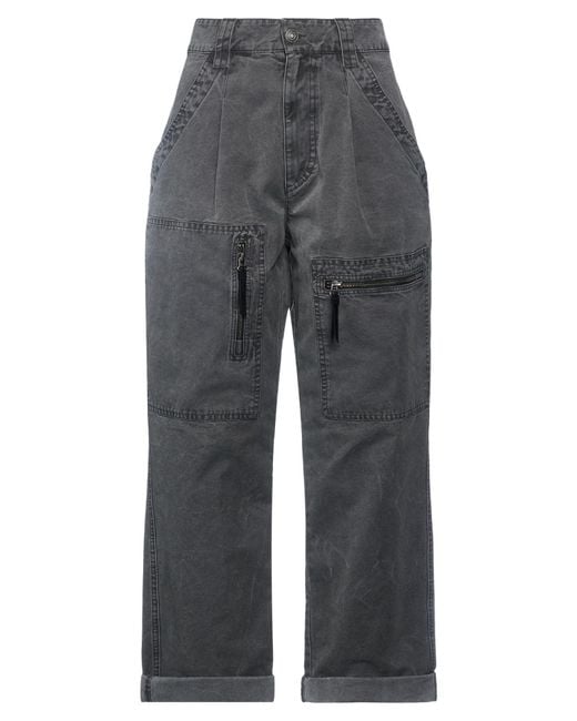 Isabel Marant Gray Pants Cotton