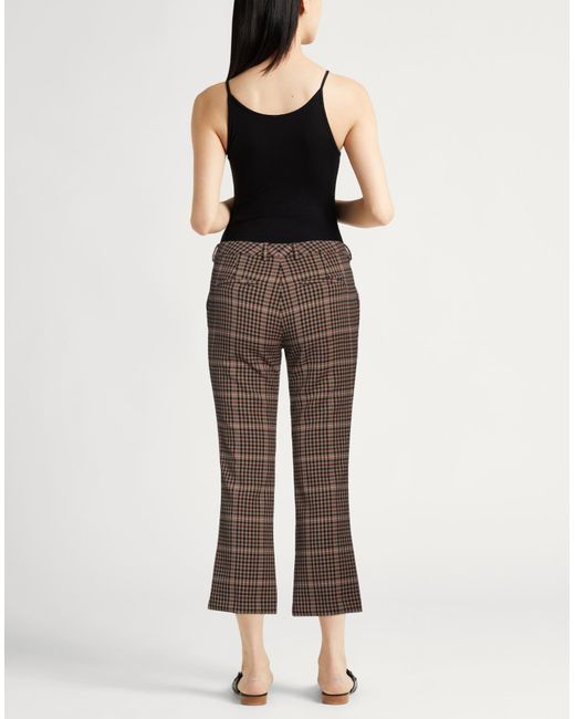 PT Torino Brown Camel Pants Polyester, Wool, Elastane