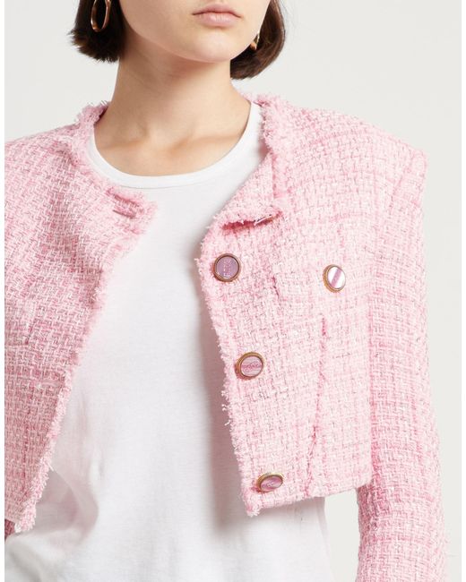 Gcds Pink Jacket Cotton, Polyester, Acrylic, Polyamide