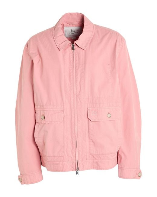 Woolrich Pink Jacket Cotton for men