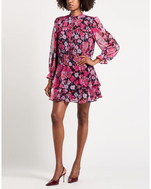 Liu Jo Red Mini Dress Polyester, Metallic Fiber