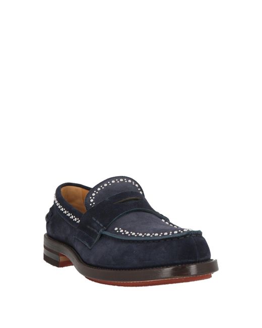 Fabi Blue Midnight Loafers Leather for men
