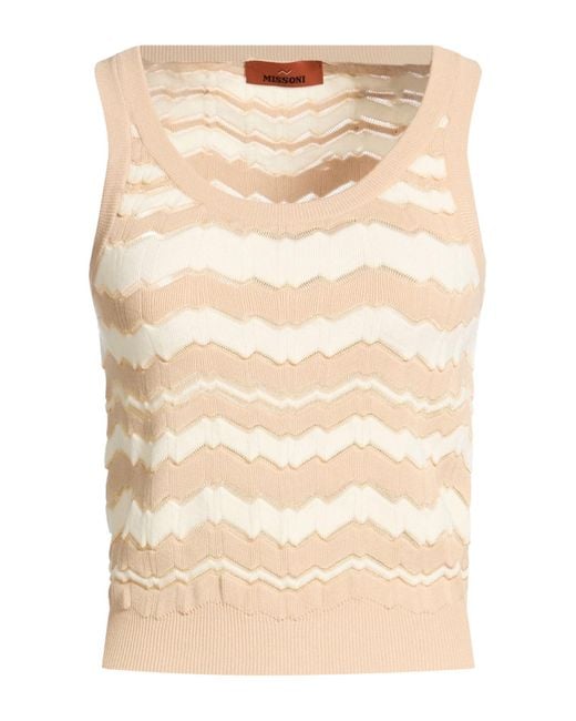 Top Missoni de color Natural
