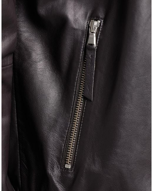 D'Amico Gray Dark Jacket Leather for men