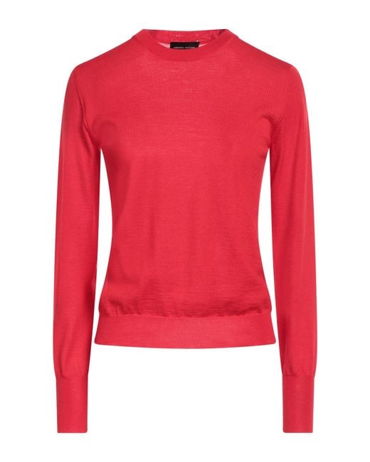 Roberto Collina Red Sweater Merino Wool