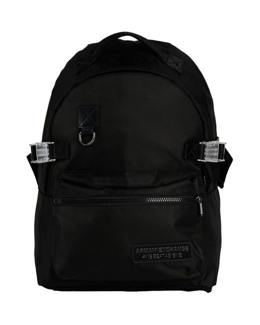 ARMANI EXCHANGE Black Rucksack for men