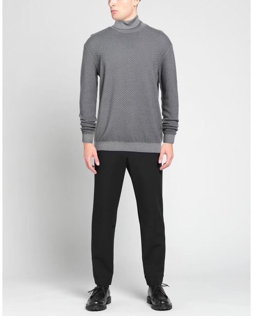 Jeordie's Gray Turtleneck Merino Wool for men