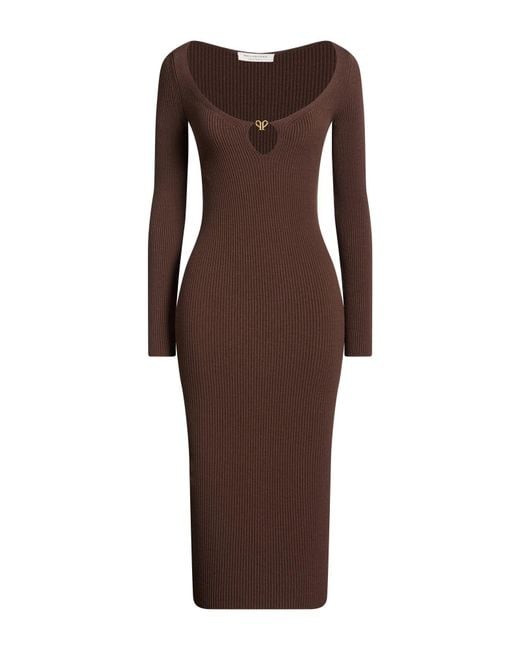 Philosophy Di Lorenzo Serafini Brown Midi Dress