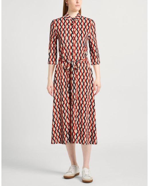 Siyu Red Midi-Kleid