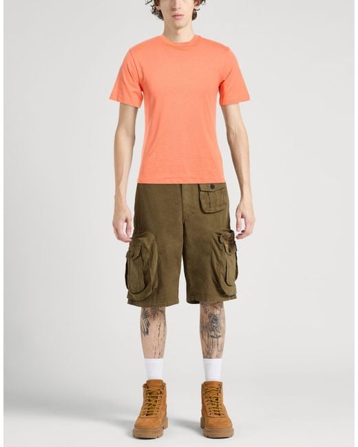 Ih Nom Uh Nit Orange T-Shirt Cotton, Elastane for men