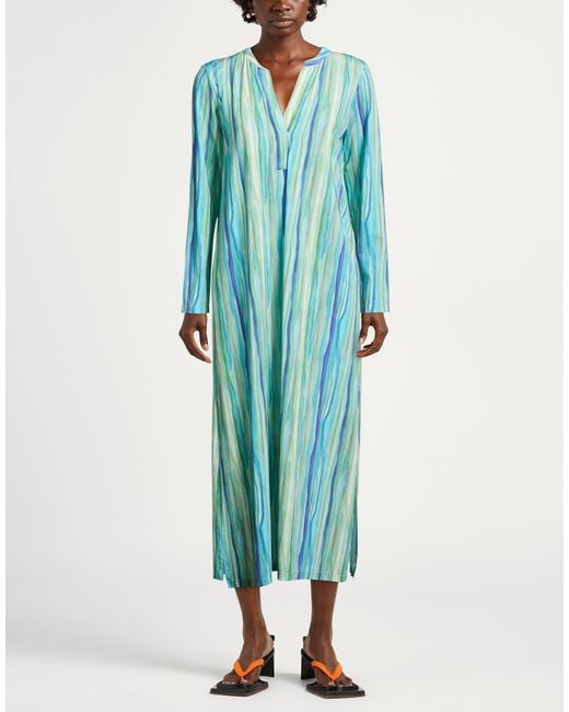 Caliban Blue Maxi Dress Polyamide, Elastane