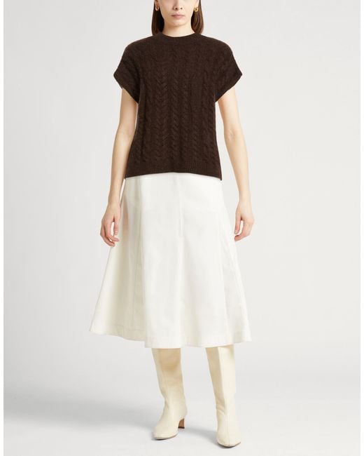 Alysi Brown Sweater Mohair Wool, Polyamide, Elastane