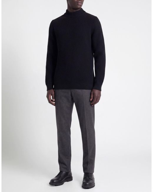 Irish Crone Black Turtleneck Wool for men