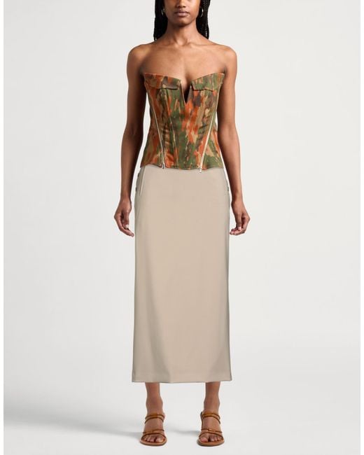 Moschino Natural Midi Skirt