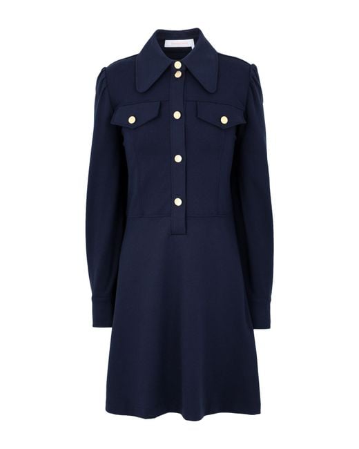 See By Chloé Blue Short Dress