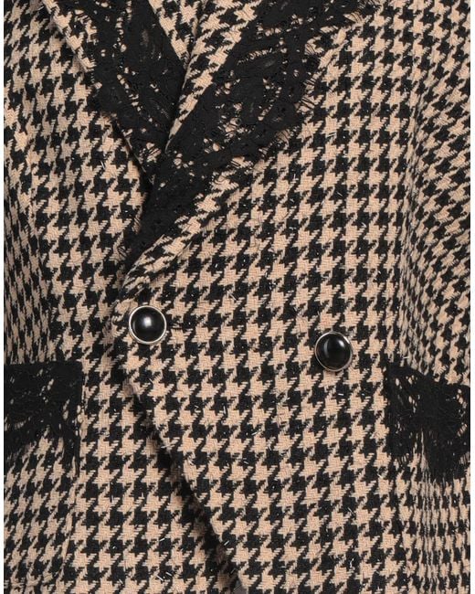 Cristinaeffe Black Sand Blazer Polyester, Wool