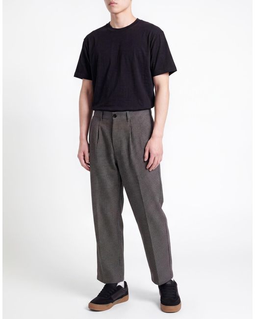 Obey Gray Charcoal Pants Polyester, Rayon for men