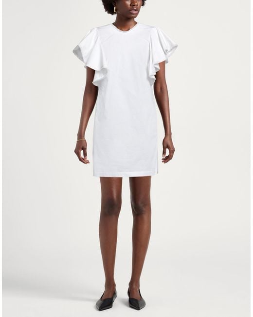 Suoli White Mini Dress Cotton