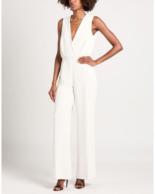 Kaos White Jumpsuit Polyester, Elastane