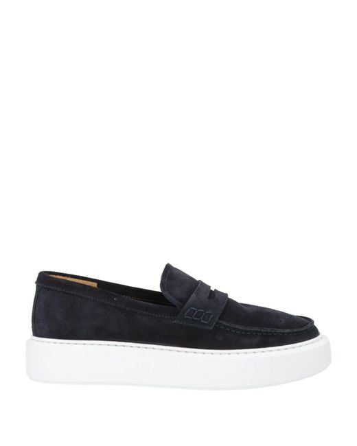 Testoni Blue Loafers Leather for men