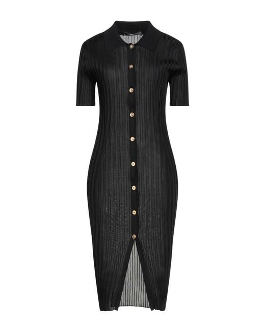 Versace Black Midi Dress Viscose