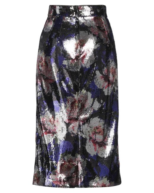 Dolce & Gabbana Black Midi Skirt Polyester