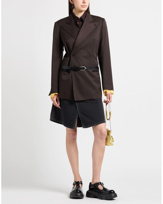 MM6 by Maison Martin Margiela Black Blazer Polyester, Virgin Wool, Elastane