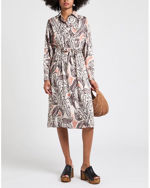 MAIDOMA White Blush Midi Dress Polyester