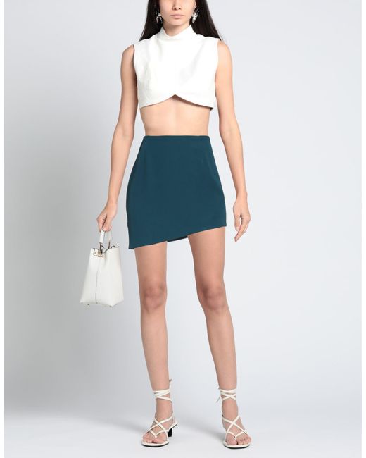 Jijil Blue Mini Skirt Polyester, Elastane