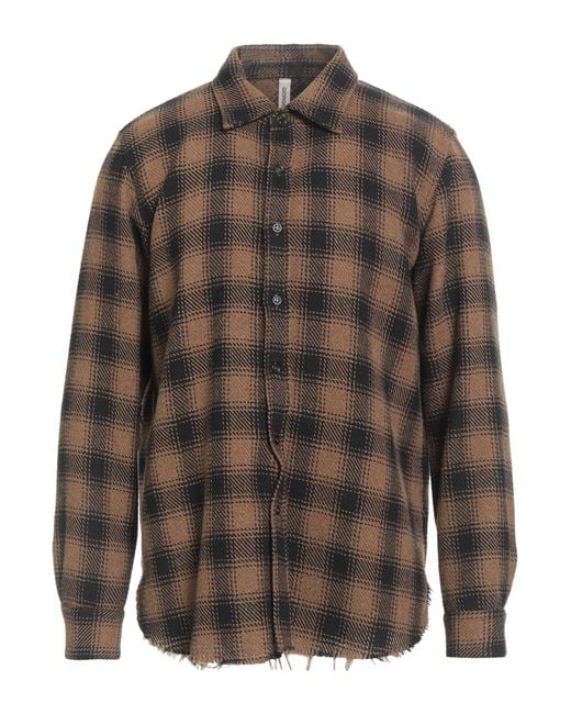 Giorgio Brato Brown Camel Shirt Cotton, Wool for men