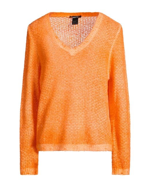 Avant Toi Women's Orange Sweater Cotton Linen Polyamide Elastane