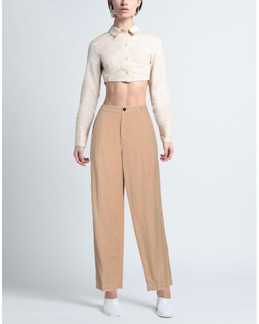 TRUE AVENUE Natural Pants Linen
