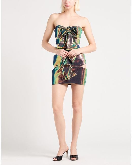 Alexandre Vauthier Blue Mini Dress Polyester