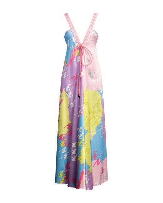 Iceberg White Maxi Dress Polyester, Polyamide, Viscose