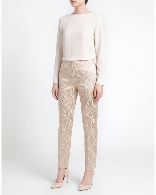 Maliparmi Natural Pants Acetate, Polyamide, Metal, Elastane