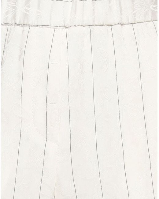 Peserico White Pants Cupro, Viscose