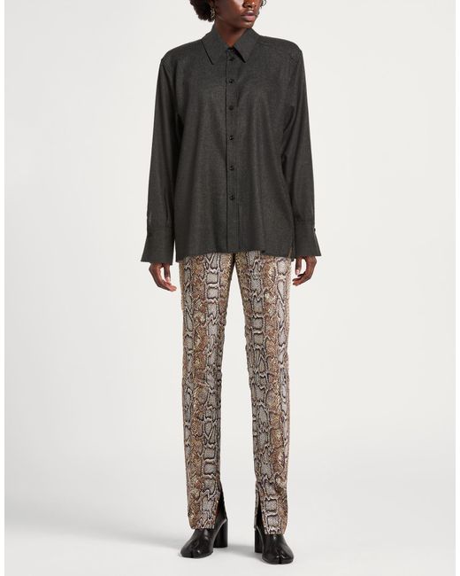 ANDAMANE Black Shirt Wool, Polyester, Viscose, Elastane