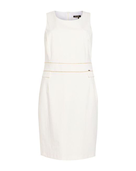 Fracomina White Midi Dress Cotton, Polyamide, Elastane