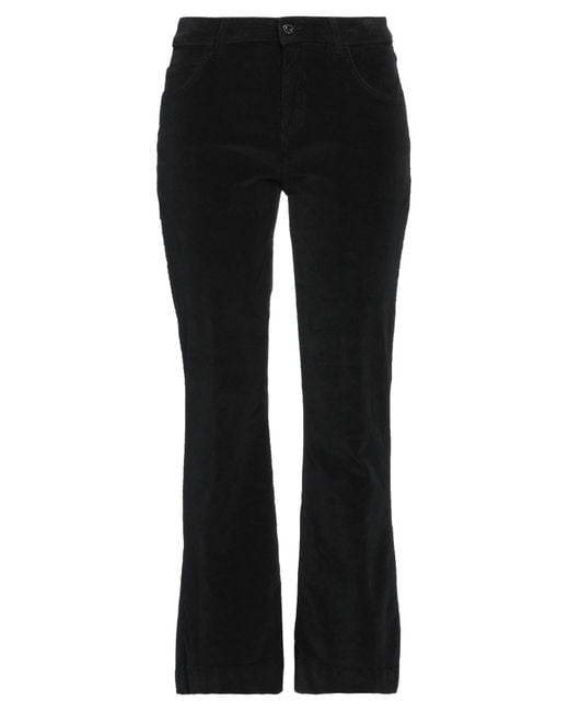 Caractere Black Pants Cotton, Elastane