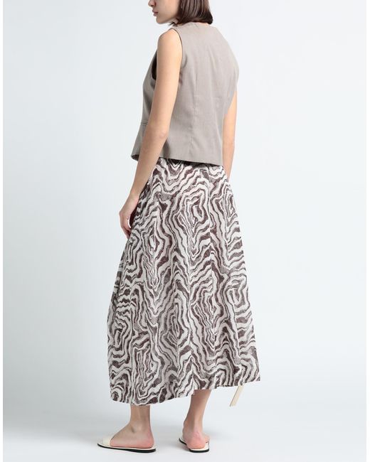 Ganni Gray Midi Skirt