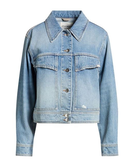 Closed Blue Denim Outerwear Recycled Cotton