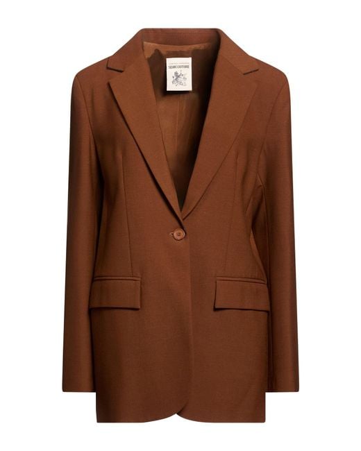 Semicouture Brown Blazers