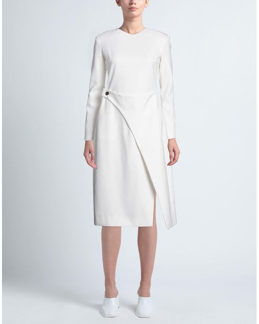 BCBGMAXAZRIA White Midi Dress