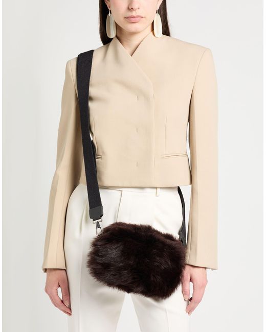 Brunello Cucinelli Black Dark Cross-Body Bag Shearling
