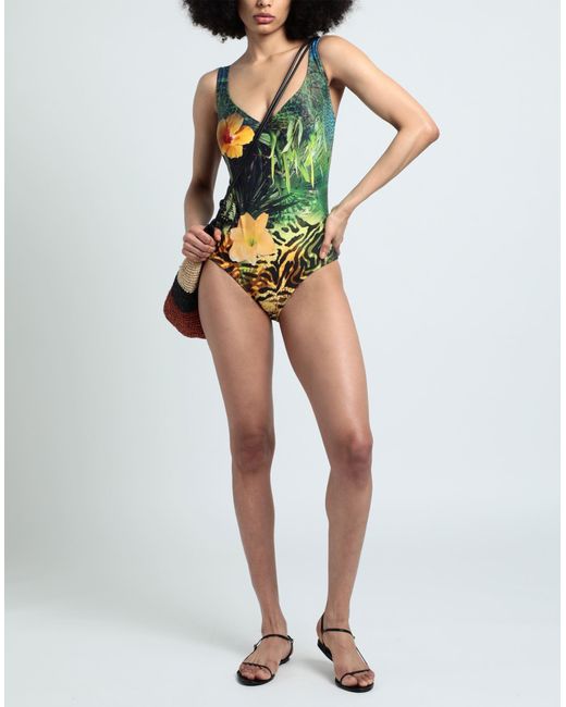 Angelo Marani One-piece Swimsuit in Green | Lyst