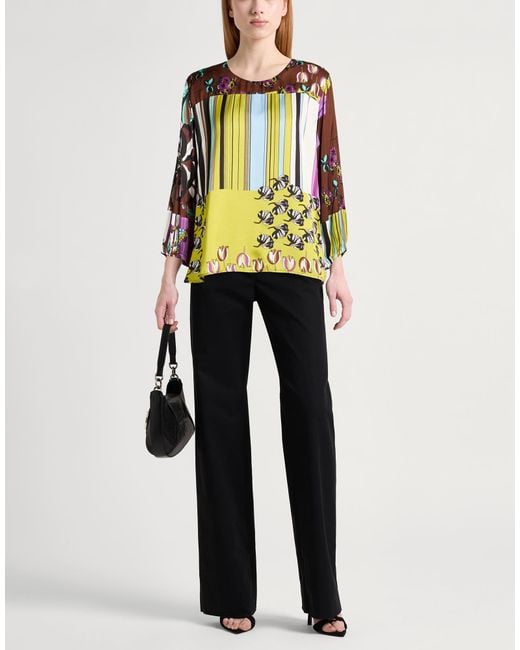 Manila Grace Black Lime Top Viscose