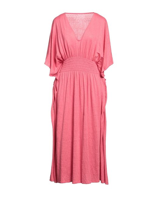 Majestic Filatures Pink Midi Dress